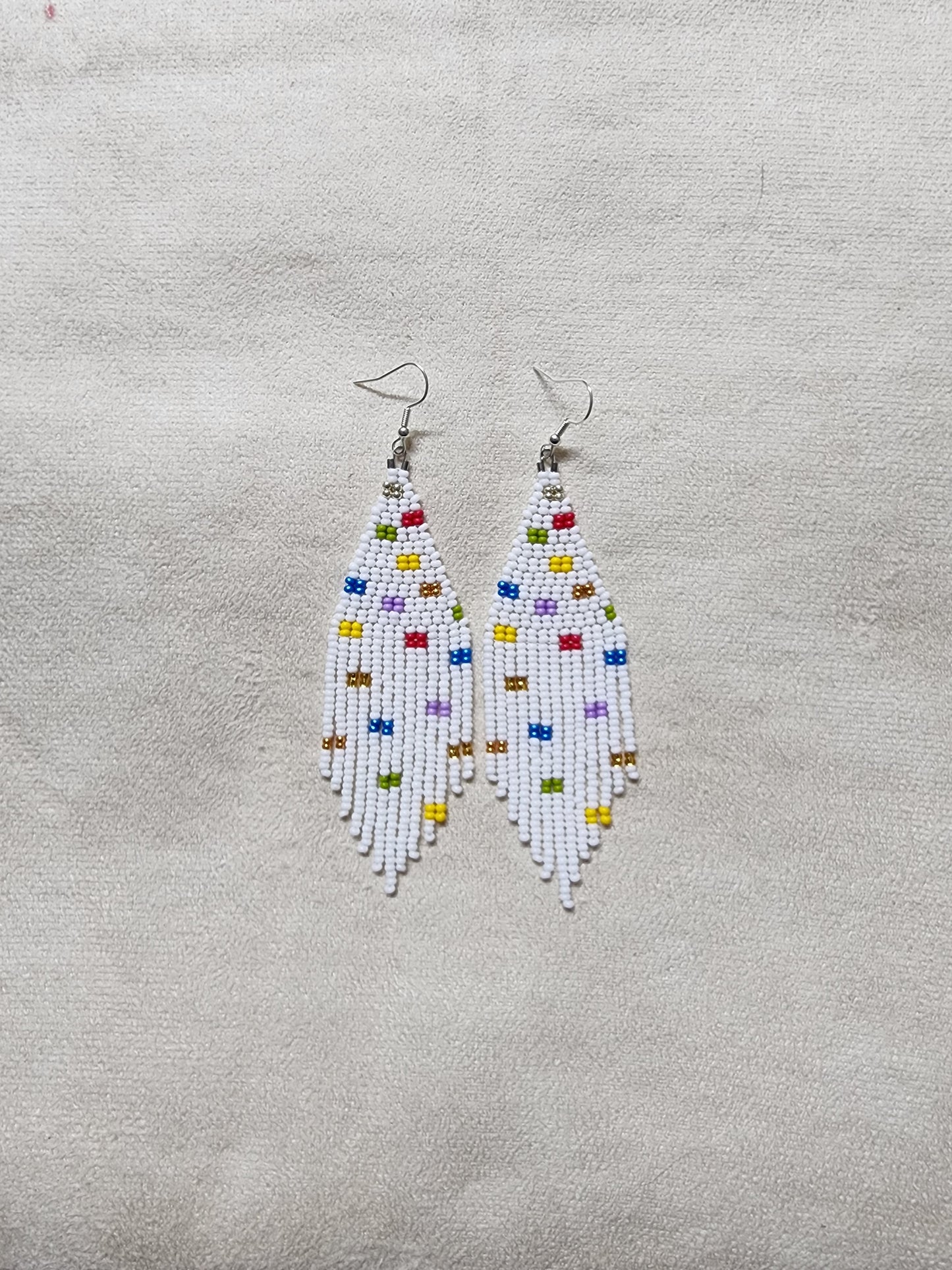 Fringe Earrings - Confetti Cake