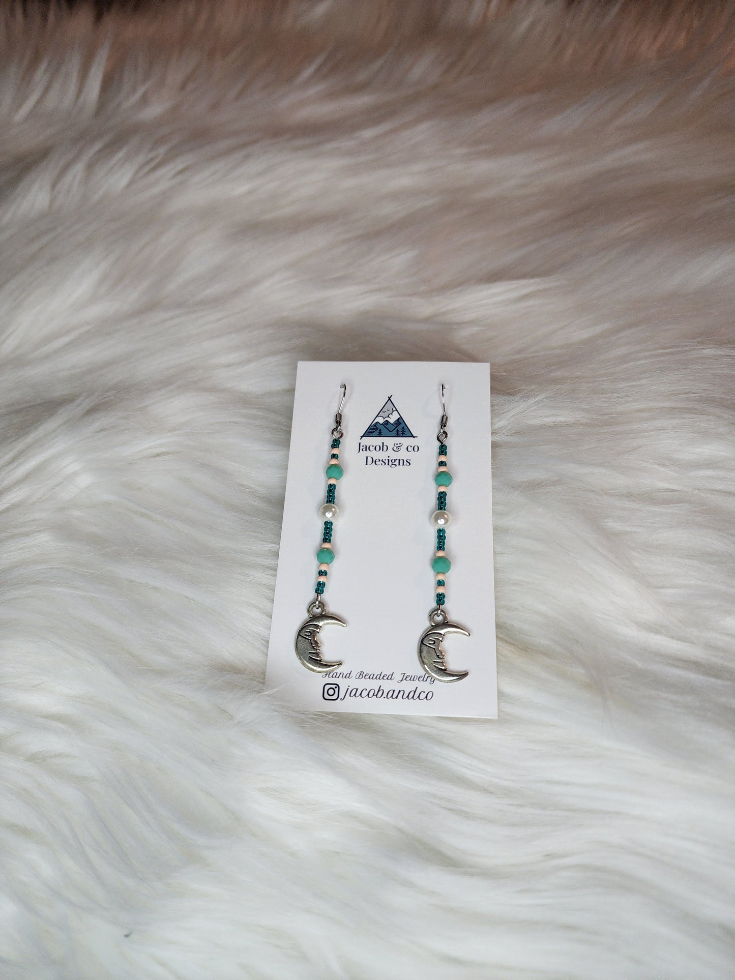 Straight Pin earrings - moon