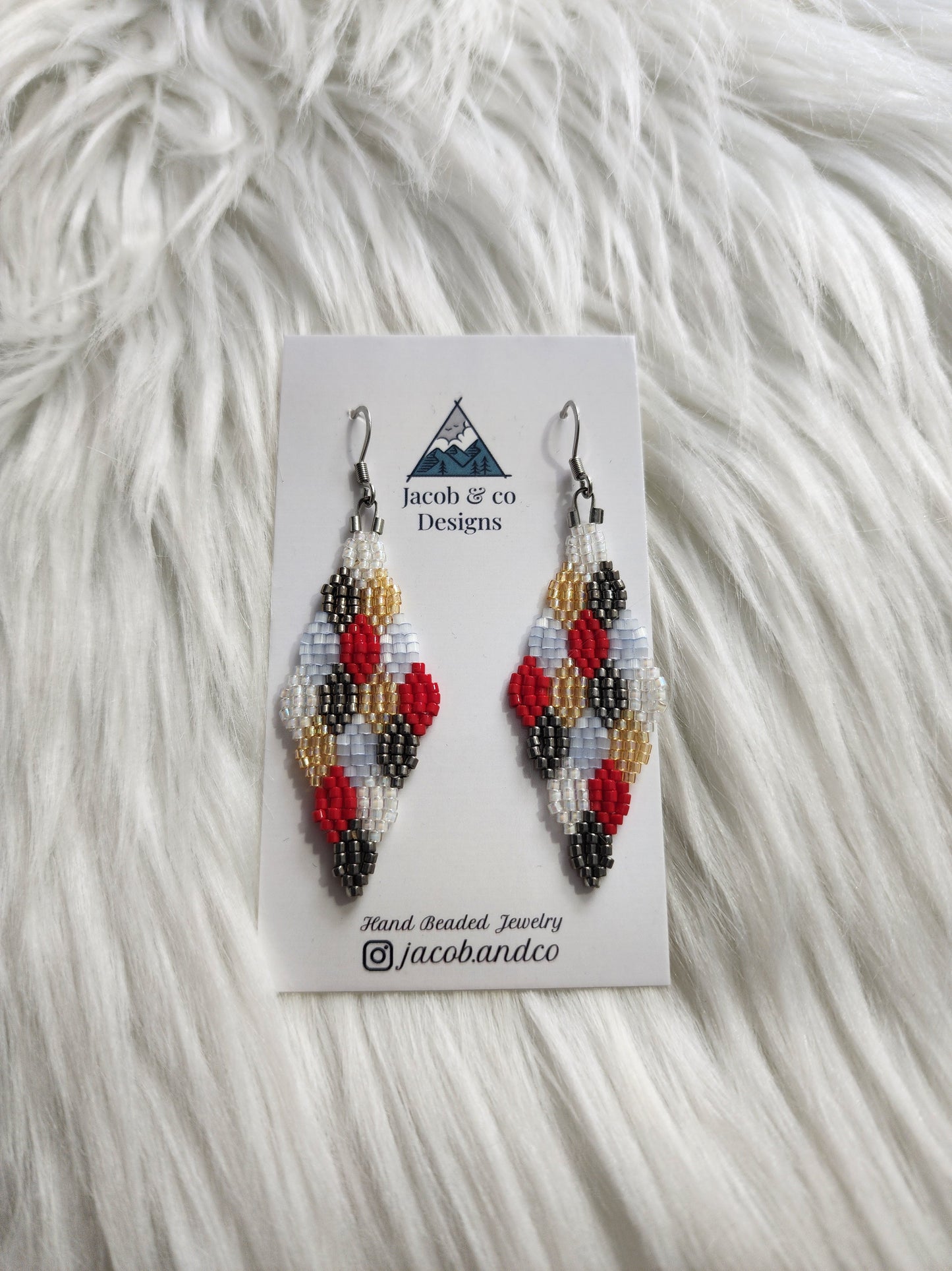 Red & Gold earrings
