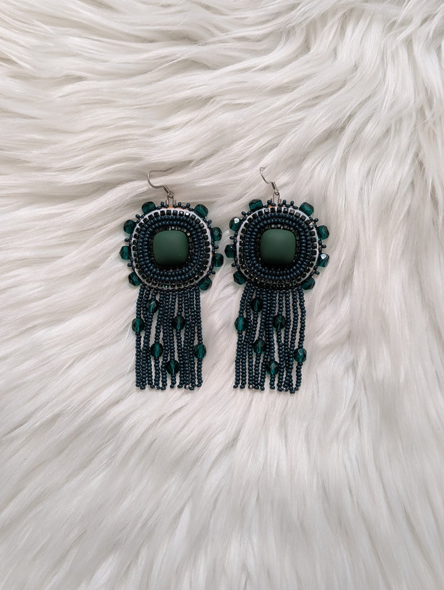 *Single Colour Earrings- Green