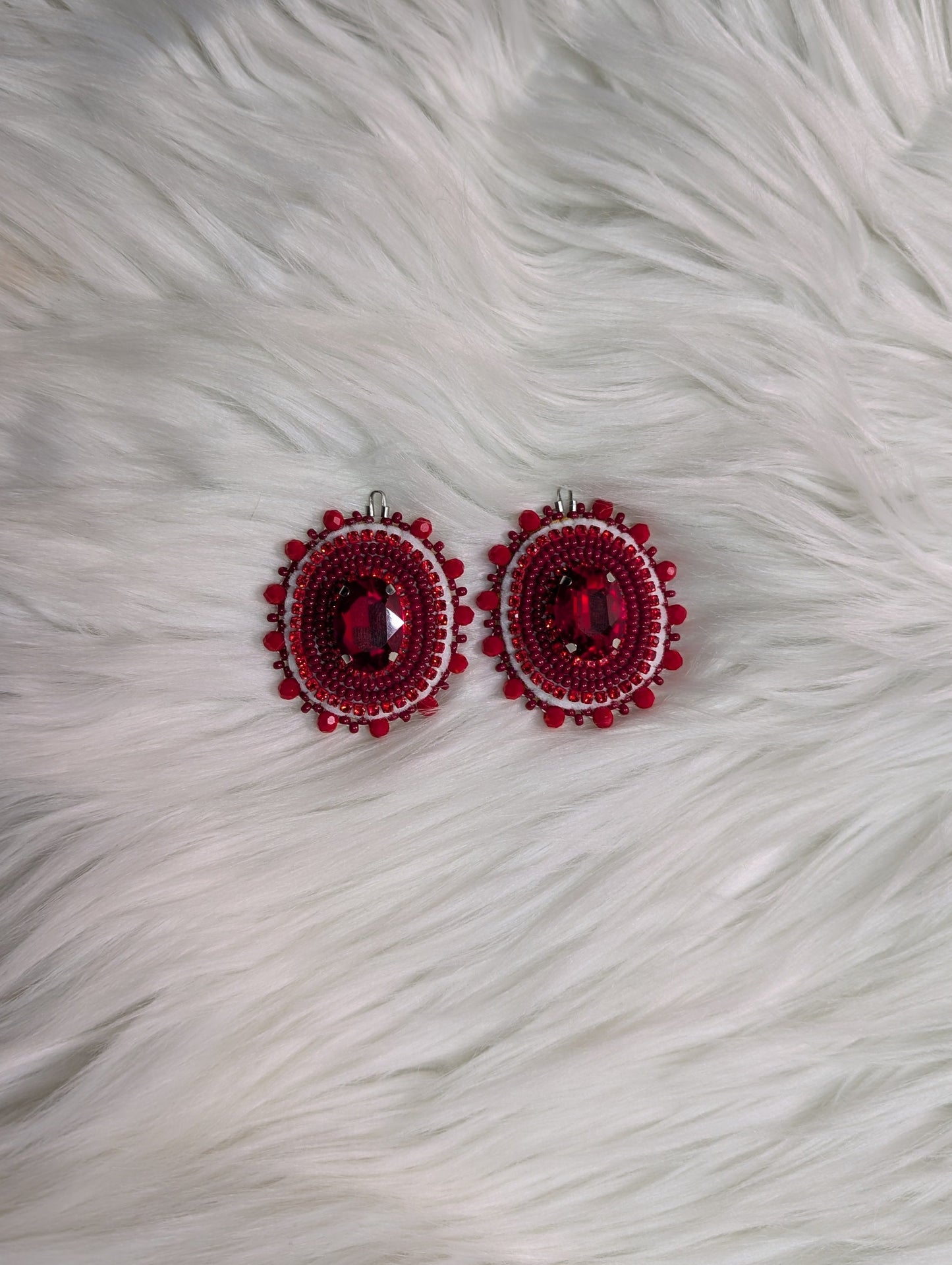 *Single Colour Earrings- Red