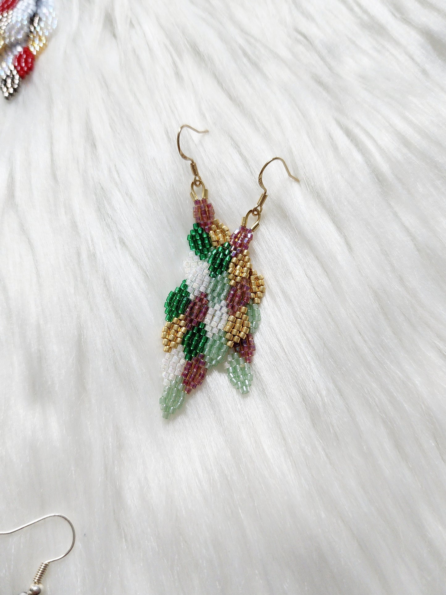Green & Gold earrings