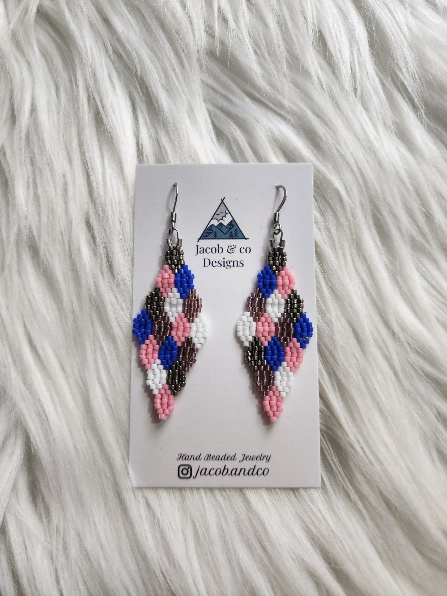 Pink & Blue earrings