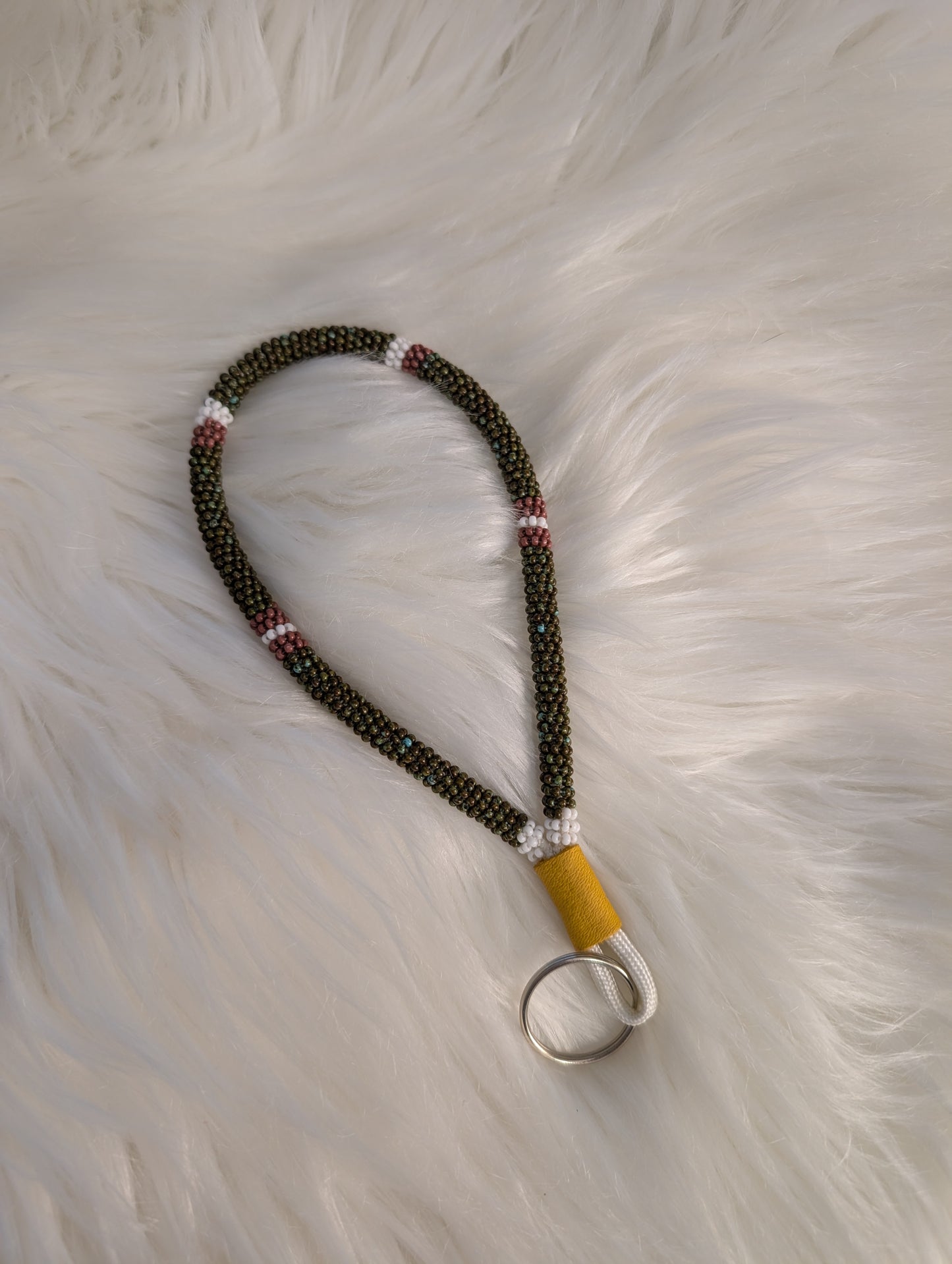 Wristlet - Dark Green & Brown