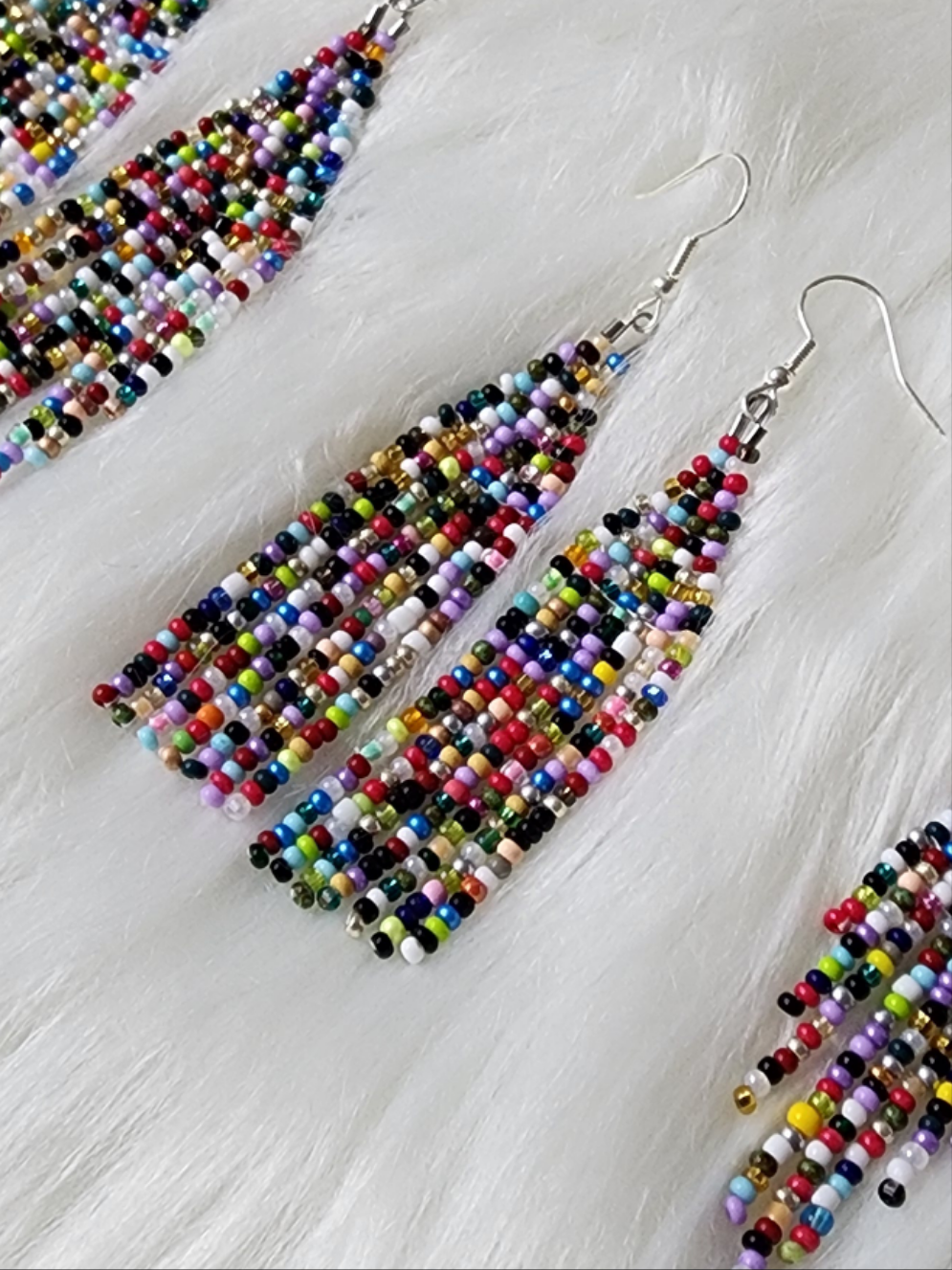 Fringe earrings - Bead Soup Straight