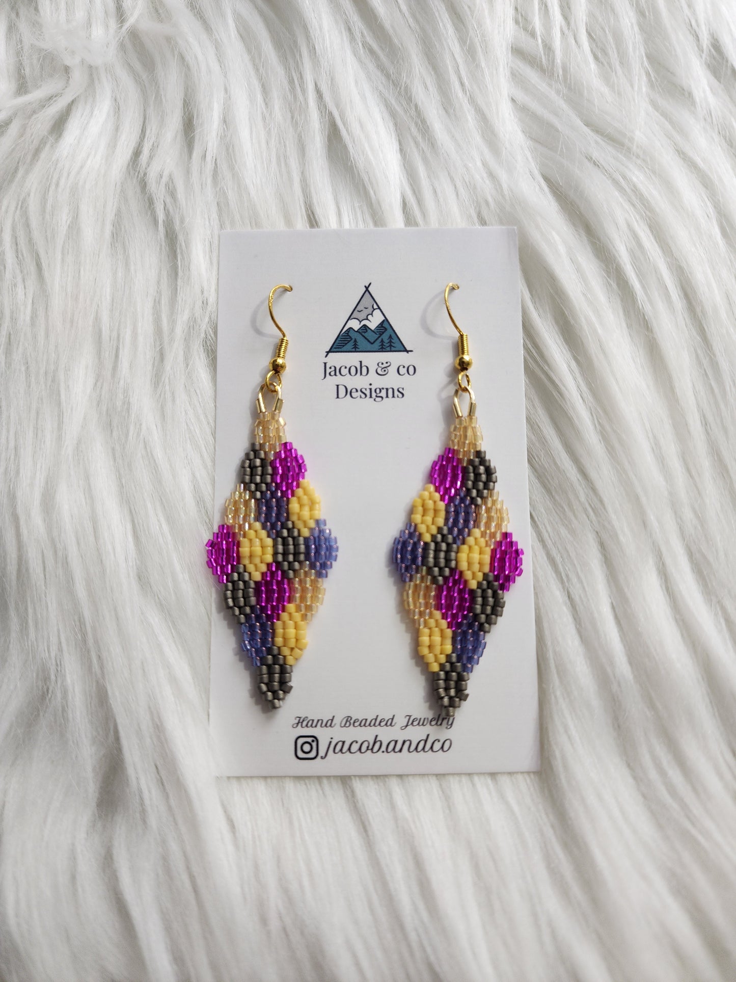 Pink & Gold earrings