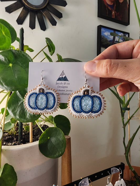 Pumpkin Earrings - Blue