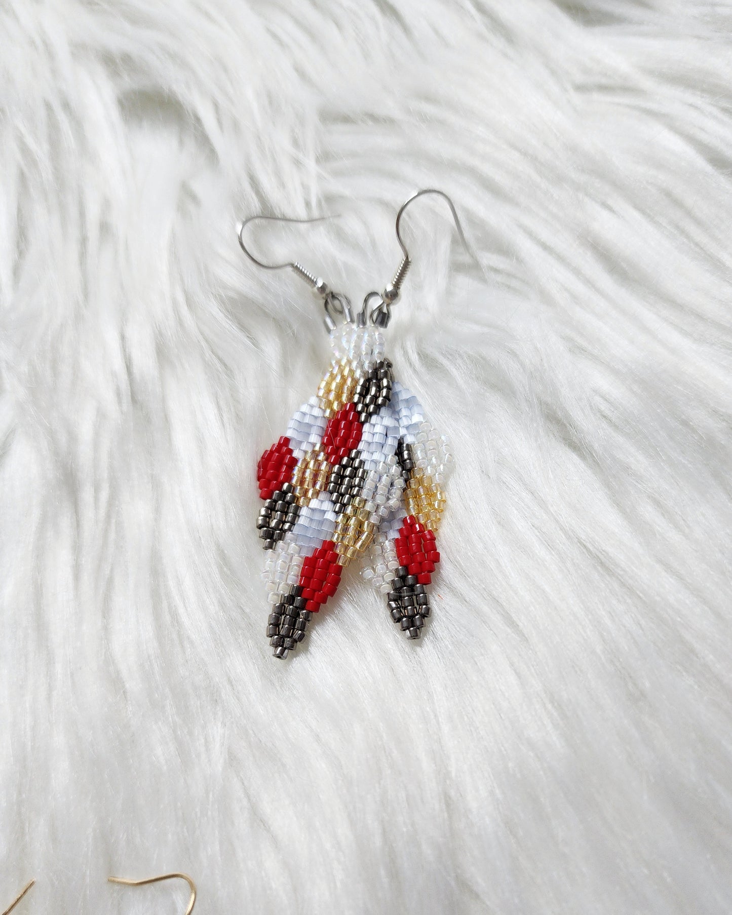 Red & Gold earrings