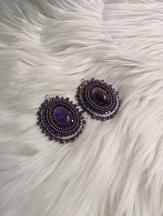 *Single Colour Earrings- Purple
