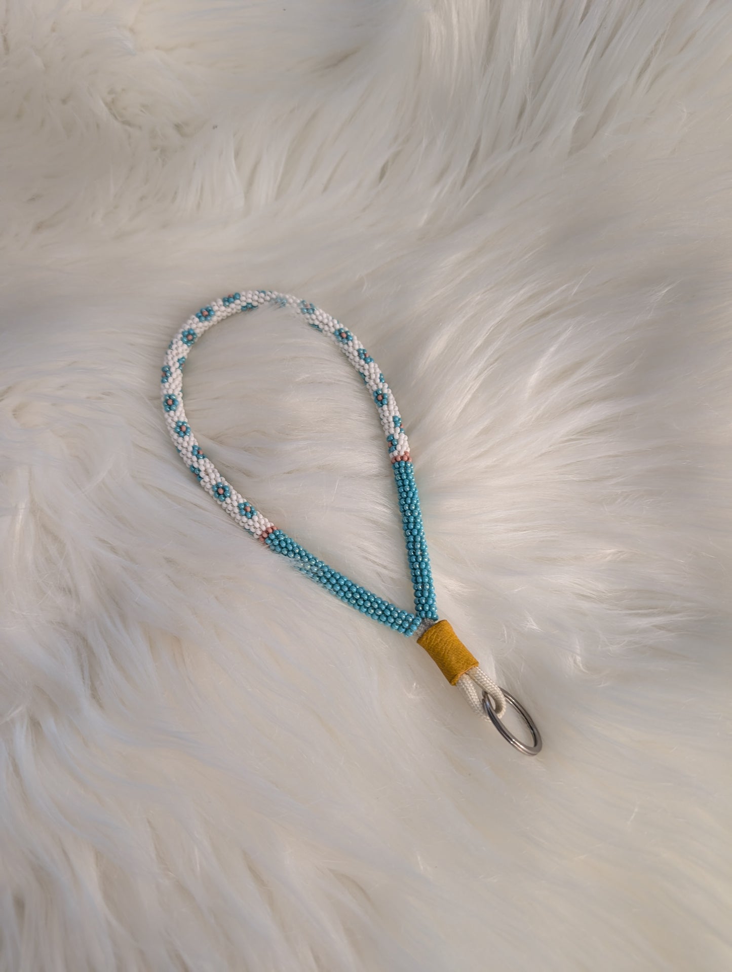 Wristlet - Turquoise Flowers