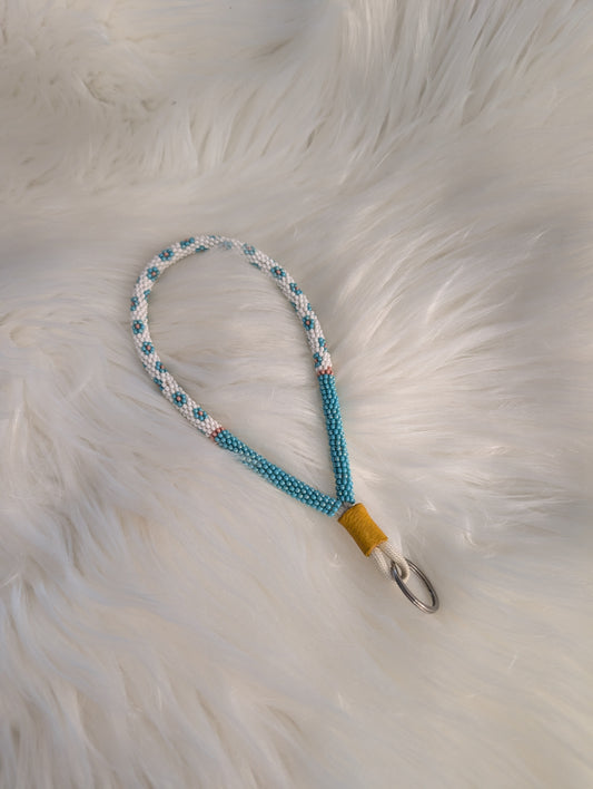Wristlet - Turquoise Flowers