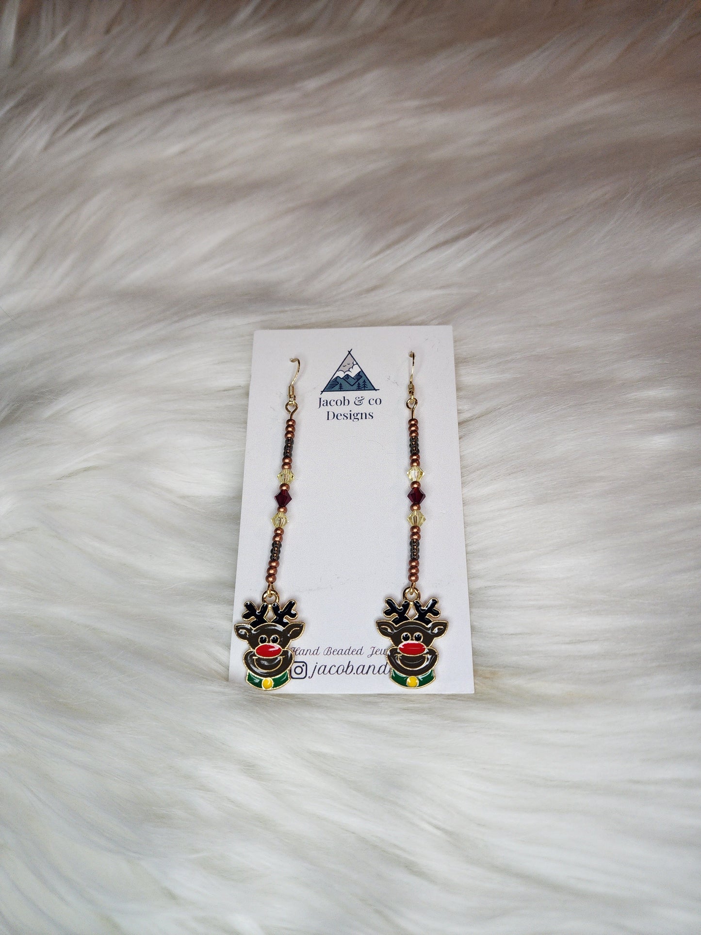 Straight Pin earrings - Reindeer