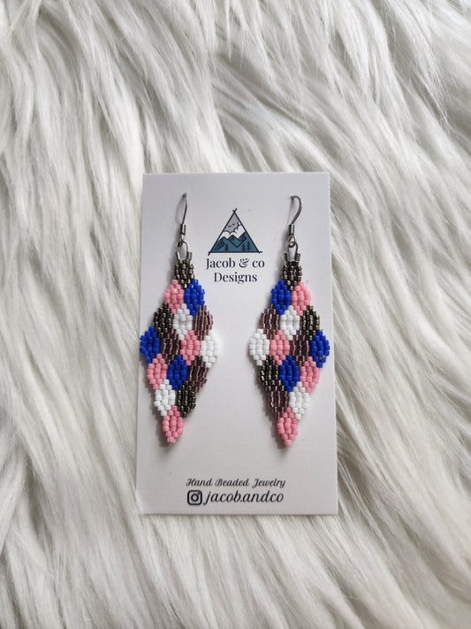Pink & Blue earrings