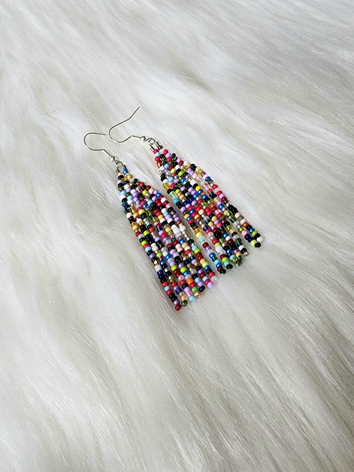 Fringe earrings - Bead Soup Straight