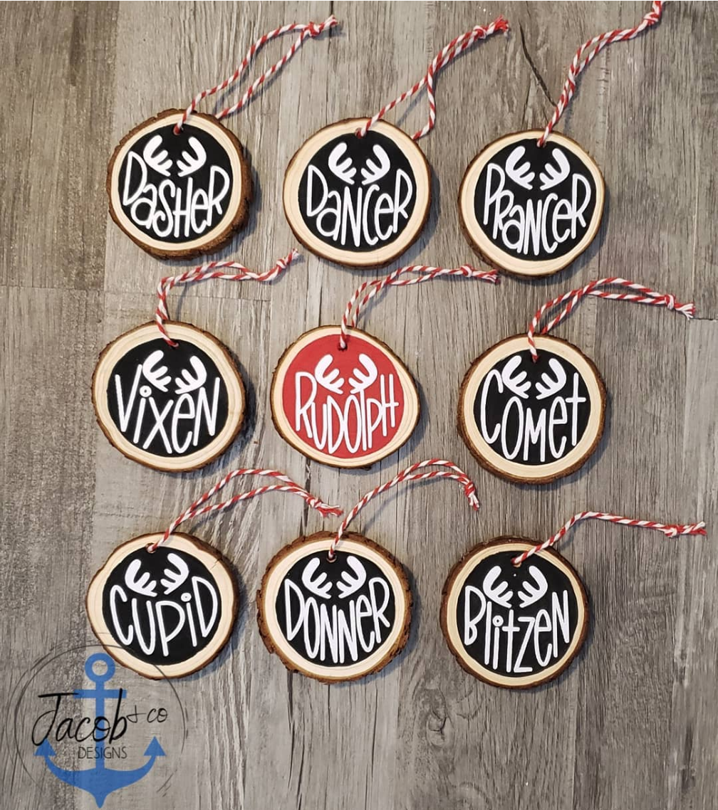 Wooden Ornament Set