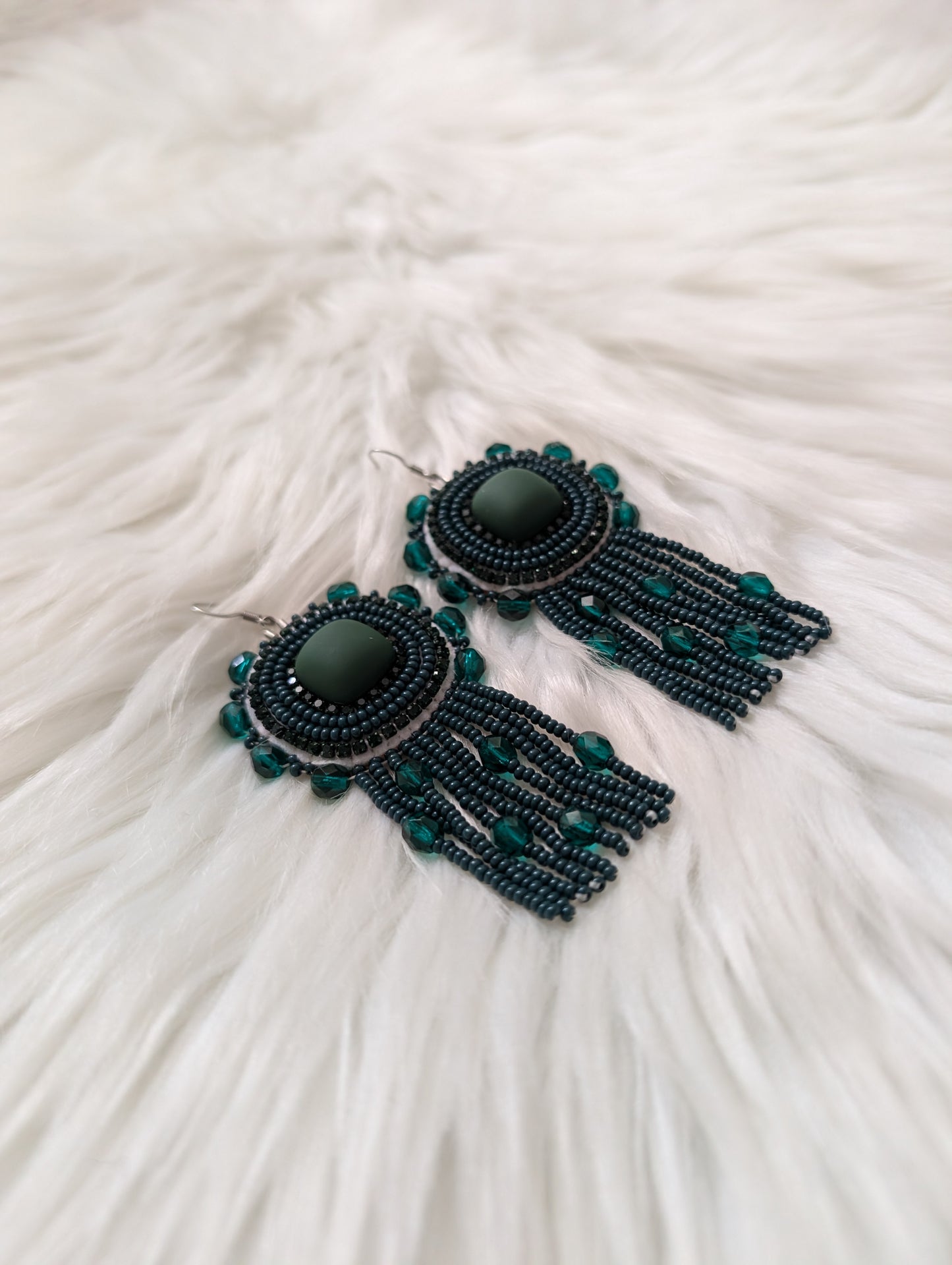 *Single Colour Earrings- Green